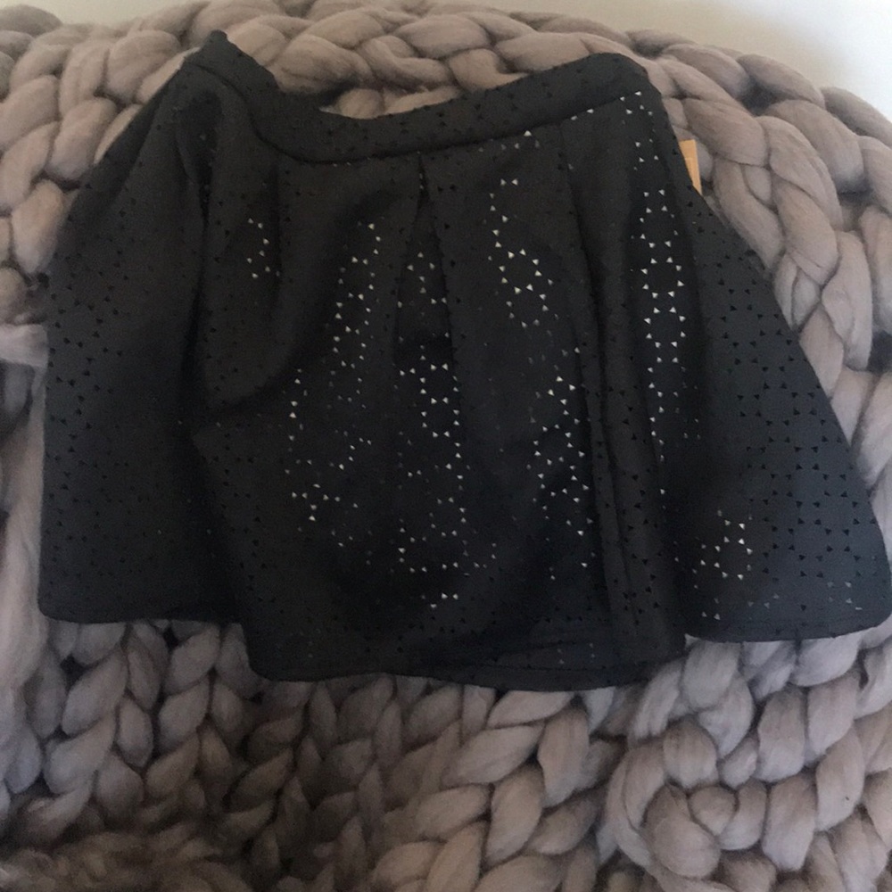 Black mini skirt
